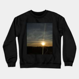 beautiful sunset phenomenal clouds on a clear evening romantic evening Crewneck Sweatshirt